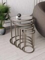 Set masute Nesting 4 piese, Hanah Home, Milas 4, Maro antichizat