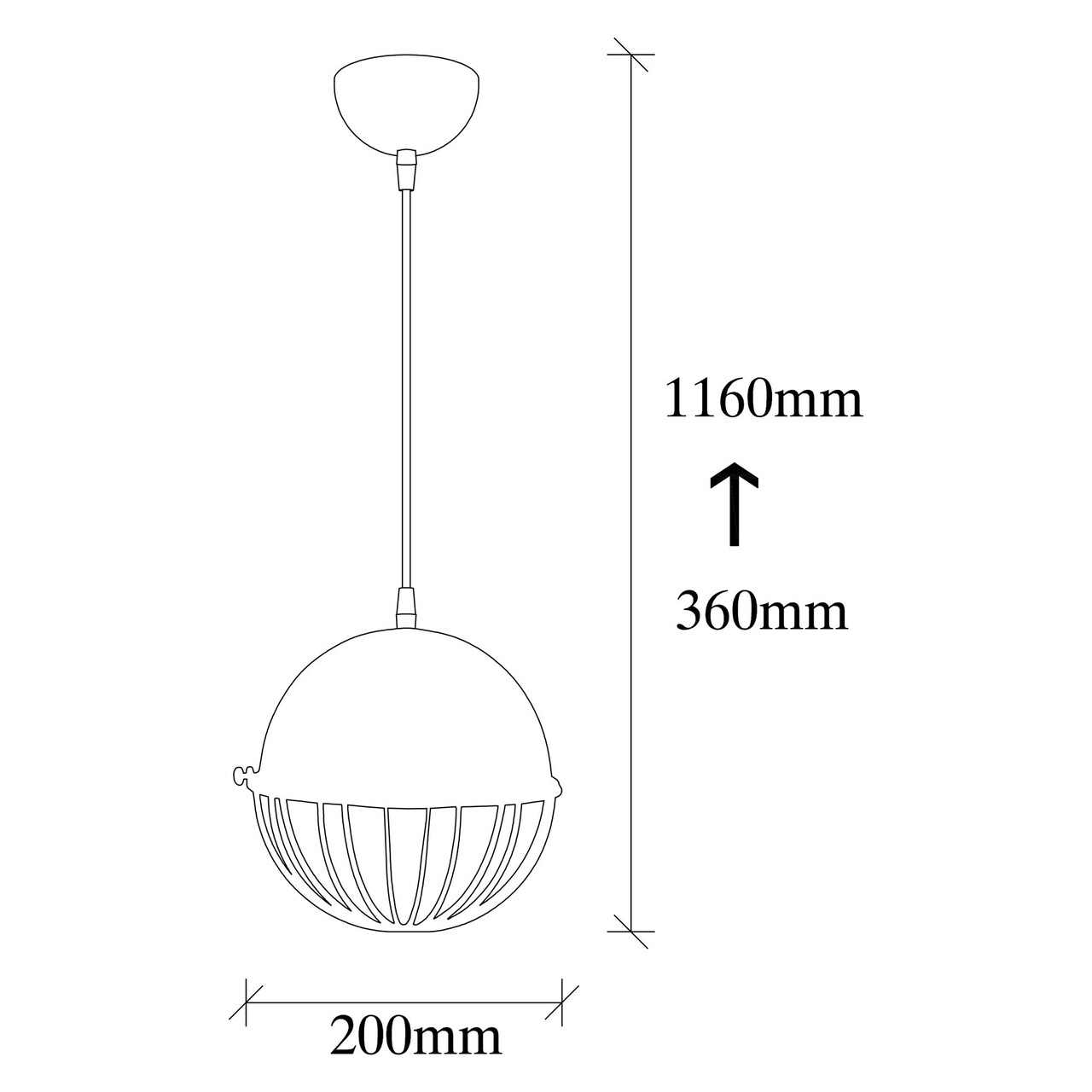 Lustra Sivani Tel MR - 737, Opviq, 20 X 116 Cm, 1 X E27, 40W, Negru/auriu