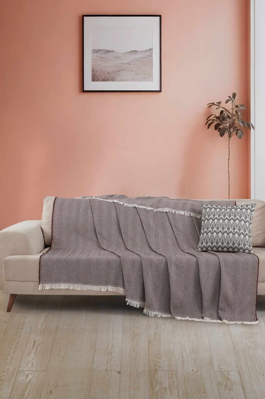 Cuvertura de pat, L'essentiel Maison, 2M Baglamasiz, Bumbac, Maro — imaginea 2