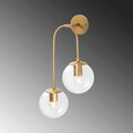 Aplica de perete, Fulgor, 942FLG2119, Metal, Auriu