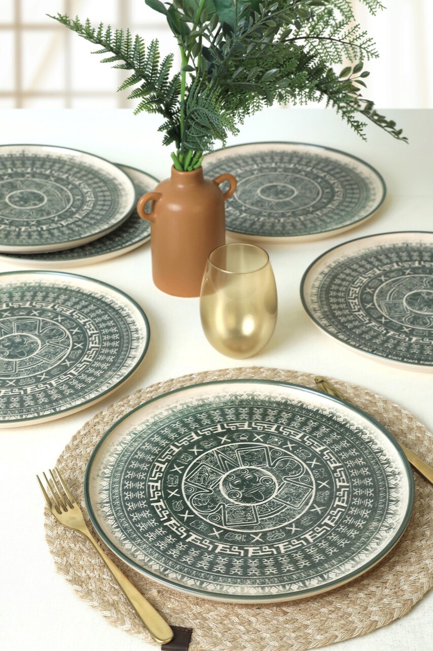 Set platouri servire, Keramika, 275KRM2110, Ceramica , Nu absoarbe apa, Crem - 1 | YEO