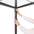 Uscator de rufe rotativ cu 4 brate + cu suport fixare pamant, Brabantia, Lift-O-Matic, 50 m capacitate de uscare, otel, antracit