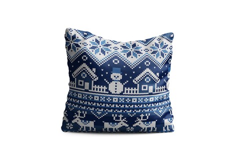 Perna decorativa blue winter, oyo kids, 43x43 cm, poliester, multicolor