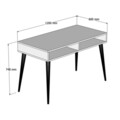 Birou Cisto, Puqa Design, 120x60x74.8 cm, PAL, alb