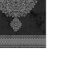 Set covorase de baie 2 piese, Alanur Home, 510602, Poliester, Alb/Negru