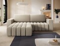 Coltar extensibil stanga 4 locuri ELTAP, Bon-227, Bonett, 250x175x92 cm, lemn/poliester, bej inchis