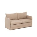 Canapea extensibilă cu 2 locuri, Futon, 859FTN2877, Metal , Bej