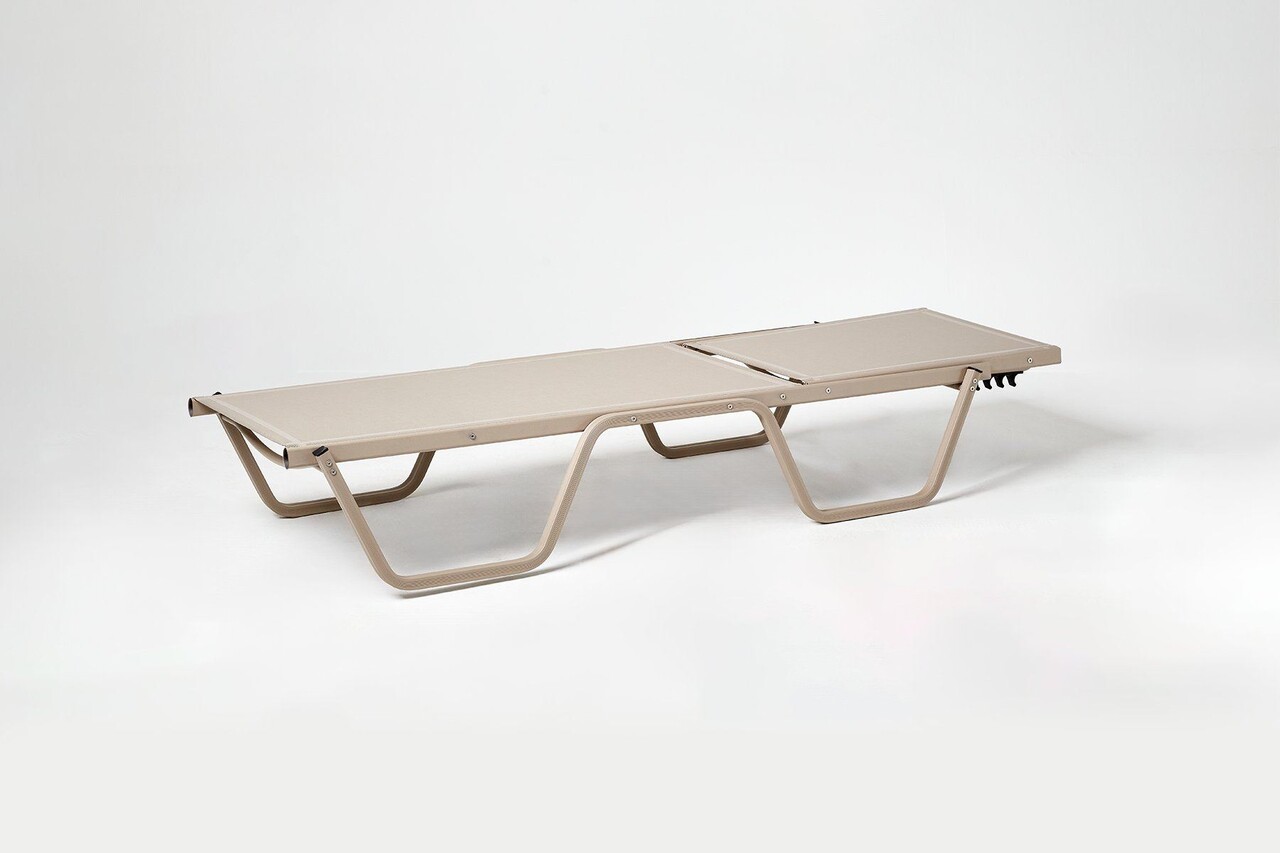 Set sezlong si masuta de gradina 2 piese, Clara, Asos, Poliester tesut cu vinil, Bej - 1 | YEO