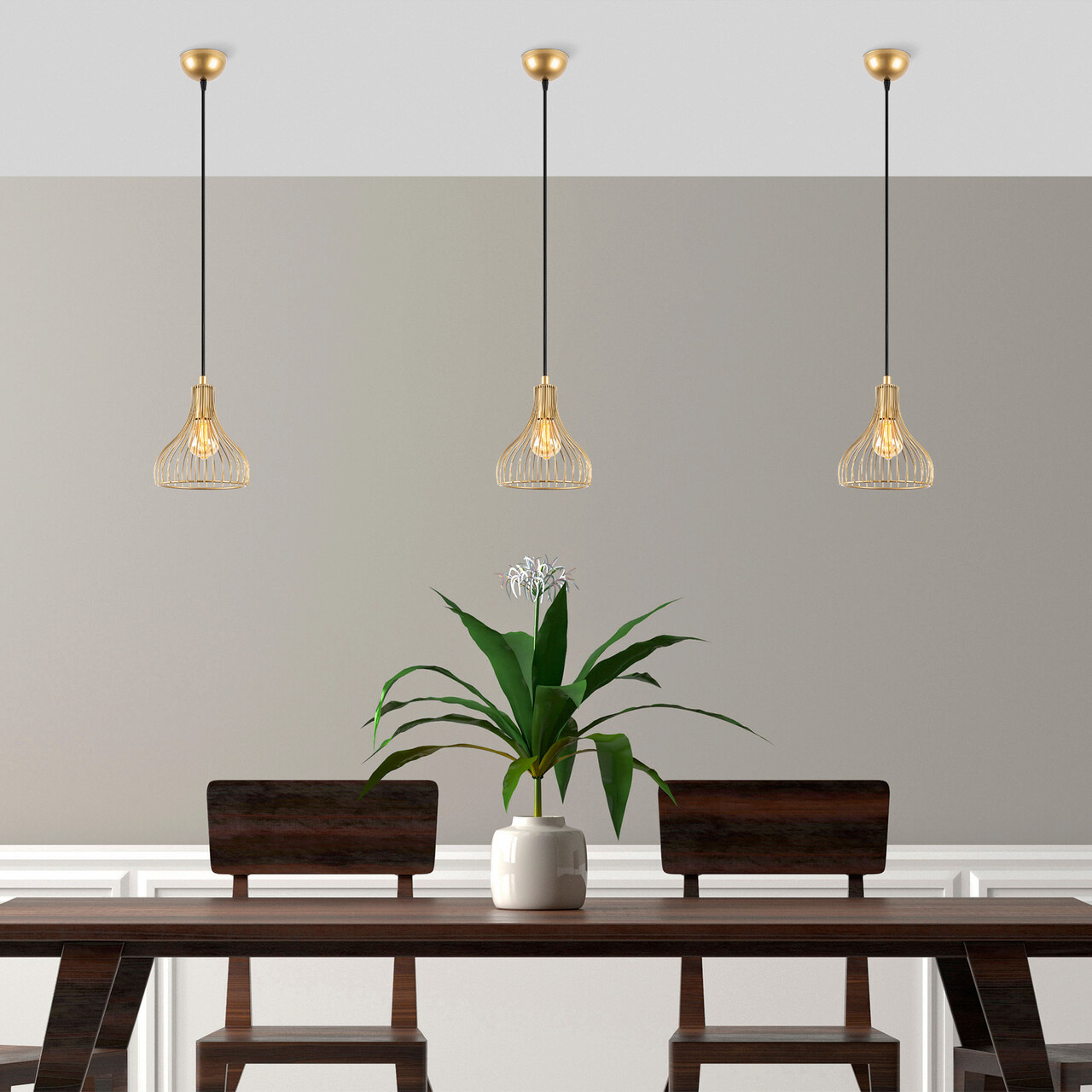 Lustra, Fulgor, 942FLG1622, Metal, Auriu - 2 | YEO