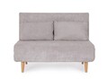 Canapea extensibila 2 locuri Walker, Bizzotto, 120x83x88 cm, otel/poliester, grej
