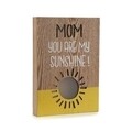 Decoratiune luminoasa Mom Sunshine, Versa, 20x28 cm, lemn