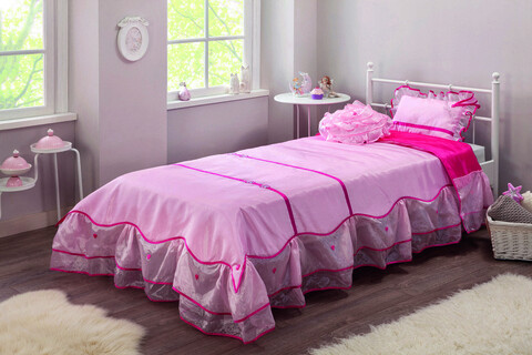 Set cuvertura de pat Young, Lady (90-100 Cm), Çilek, Poliester Çilek