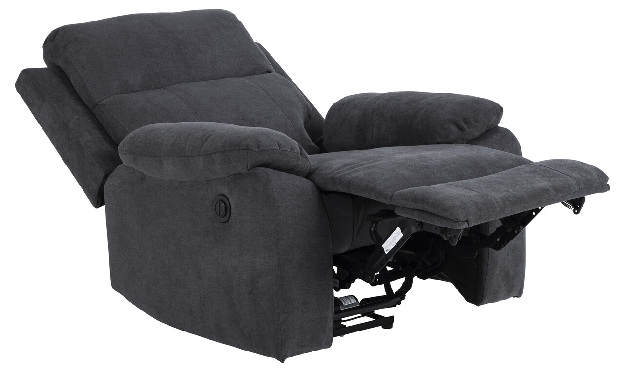 Fotoliu cu recliner Mora, Actona, 89.5x95x98 cm, poliester/otel, gri inchis - view 9