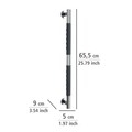 Maner de siguranta pentru baie Secura, Wenko, 65.5x9x5 cm, inox/silicon, antracit/argintiu lucios