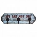 Cuier We are not old, InArt, 40 x 5 x 16 cm, 3 agatatori, lemn, multicolor