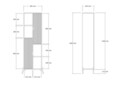 Corp biblioteca, Puqa Design, Sorrento, 48.2x160x30 cm, PAL, Stejar Safir / Alb