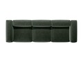 Canapea 4 locuri, Bergamo, Cosmopolitan Design, 364x108x70 cm, tesatura structurata, verde muschi