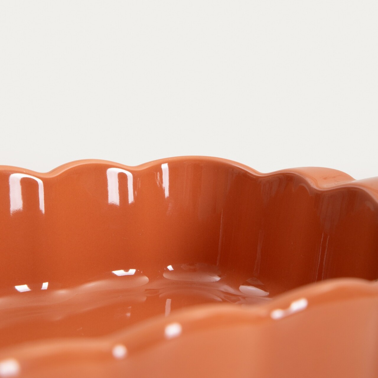 Vas de copt Brisa, Homla, 34x20.5x7 cm, ceramica, portocaliu - imagine 3