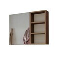 Dulap de baie cu oglindă, Hanah Home, 2462, 75x60x16 cm, MDF, Maro