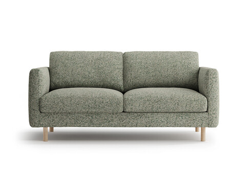 Canapea 2 locuri, Eden, Micadoni, 146x92x90 cm, tesatura structurata, verde muschi melanj