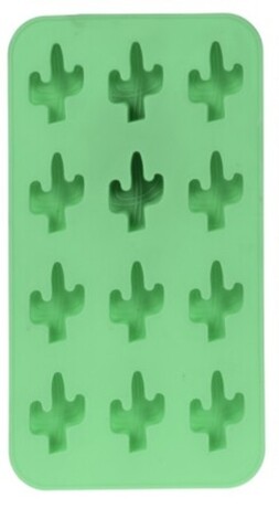 Forme pentru gheata Cactus, 19.5×10.5×1.5 cm, silicon, verde