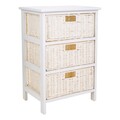 Comoda cu 3 cosuri Thea, Creaciones Meng, 40x29x58 cm, lemn de paulownia
