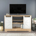 Comoda TV, Retricy, Ahris, 140x35x85 cm, PAL, Stejar / Alb