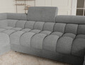 Coltar extensibil stanga 3 locuri ELTAP, LT-03ROY, Fectory, 346x205x93 cm, lemn/poliester, gri