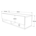 Comoda TV, Locelso, FR13, 100 x 29.1 x 31.6 cm, pal melaminat, maro/alb