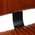 Scaun Gladio, Homla, 47x51x82 cm, piele/metal, maro/negru
