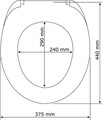 Capac pentru toaleta, Wenko, Ape, 36.5 x 44.5 cm, duroplast, gri