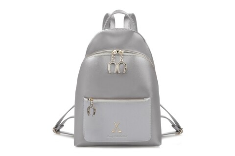 Rucsac Beverly Hills Polo Club, 707, piele ecologica, platinum