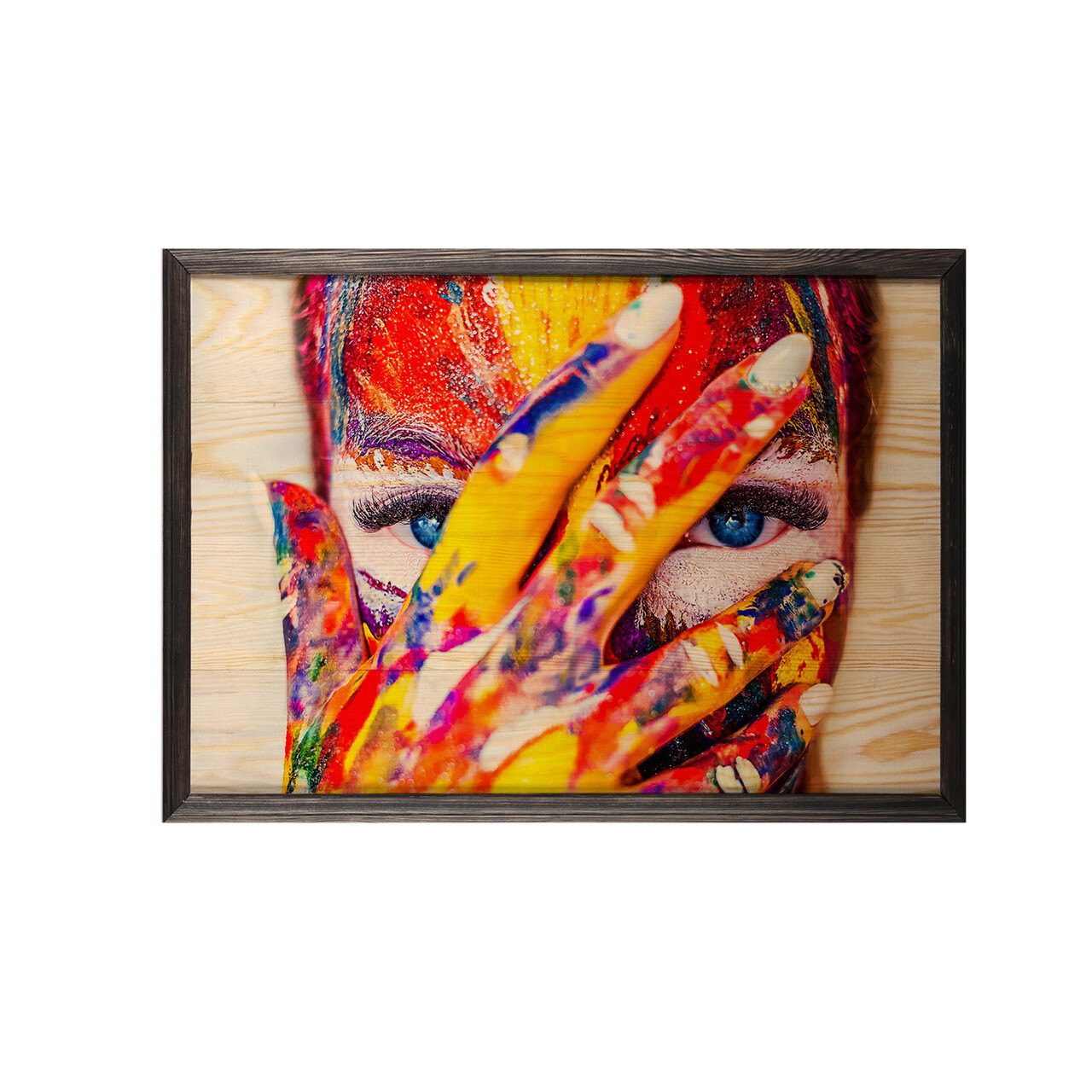 Tablou decorativ, Colorful, Lemn, Lemn, Multicolor - 1 | YEO
