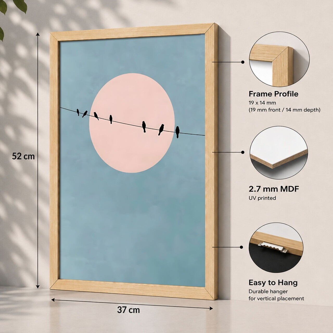 Tablou decorativ, 3752AACT-006, Fundal: 100% MDF (Grosime: 2,7 mm) Vopsire: Imprimare UV, Multicolor — imaginea 2