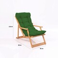 Set masa si scaune de gradina, Meya Dekor, My007, Lemn de fag, Verde / Natural