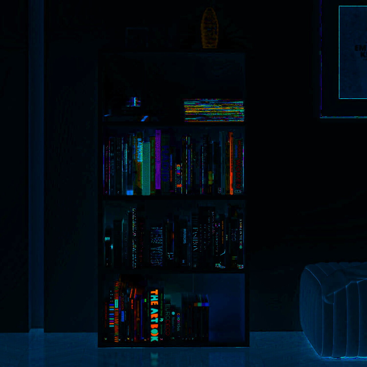 Corp biblioteca Hanah Home Adel 3 Shelf PAL Alb