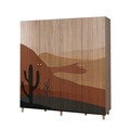 Dulap pentru haine, Vella, Loni 4 -905, 180x192x52 cm, PAL, Sonomo