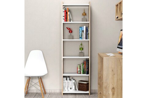 Corp biblioteca, tanmob, ktb0103, 48x159x23.5 cm, pal , alb/pin atlantic
