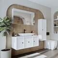 Set Dulap de Baie cu Chiuvetă și Oglindă (3 Piese), Hanah Home, 2549, MDF, Alb