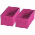 Set 2 cutii de depozitare Fuchsia, Jocca, 11 x 13 x 28 cm, PVC, roz