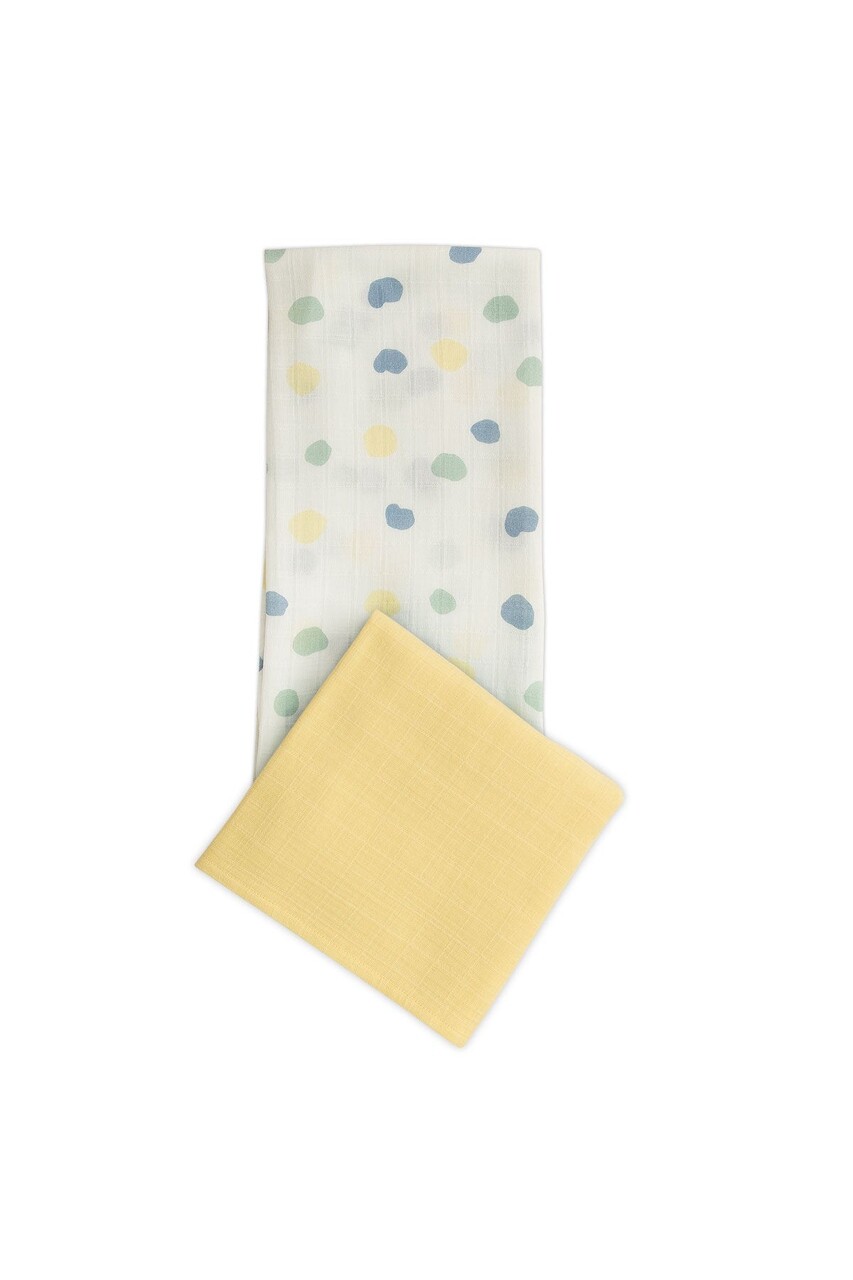 Set prosoape pentru bebeluși, JR Mori, M000008119, Bumbac, Galben
