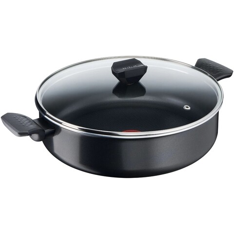 Cratita cu capac, Tefal, Simply Clean, 28 cm Ø, aluminiu/sticla