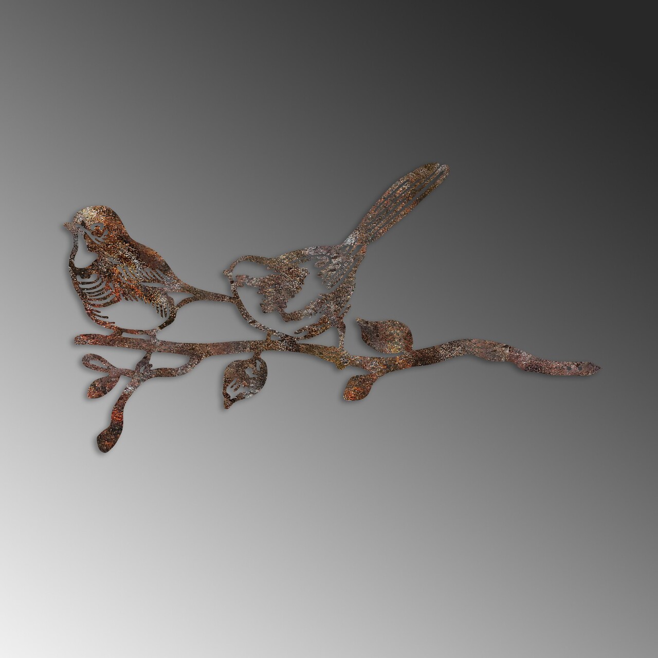 Obiect decorativ de grădină, Bird On The Branch 04, 50x26 cm, Maro - view 5