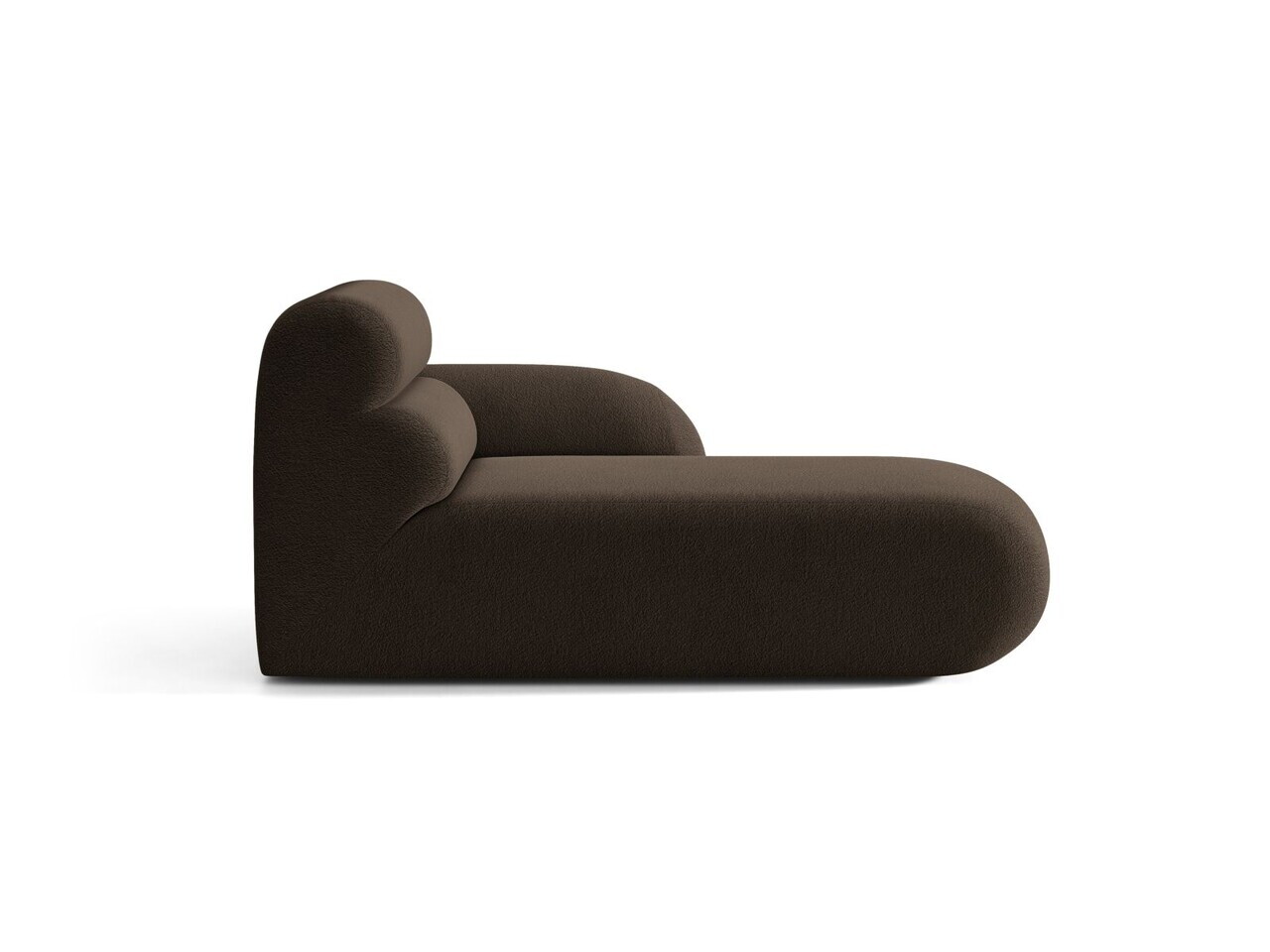 Sezlong living dreapta, Neo, Micadoni Home, 110x165x83 cm, tesatura Boucle, maro — imaginea 3