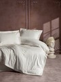 Lenjerie de pat dubla, Stripe - Ecru, Cotton Box, Bumbac Satinat