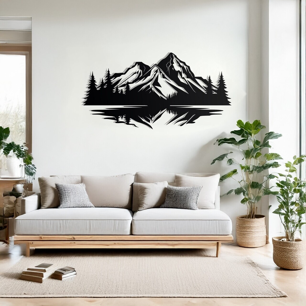 Decoratiune de perete, DCV-1061-MT, Dimensiune: 70 x 50 cm, Negru — imaginea 2