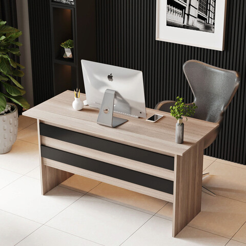 Birou, locelso, vario a, 140x73.8x60 cm, stejar / negru