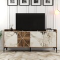 Consola, Hommy Craft, Venedik, 180 x 78 x 35 cm, pal melaminat, nuc/alb