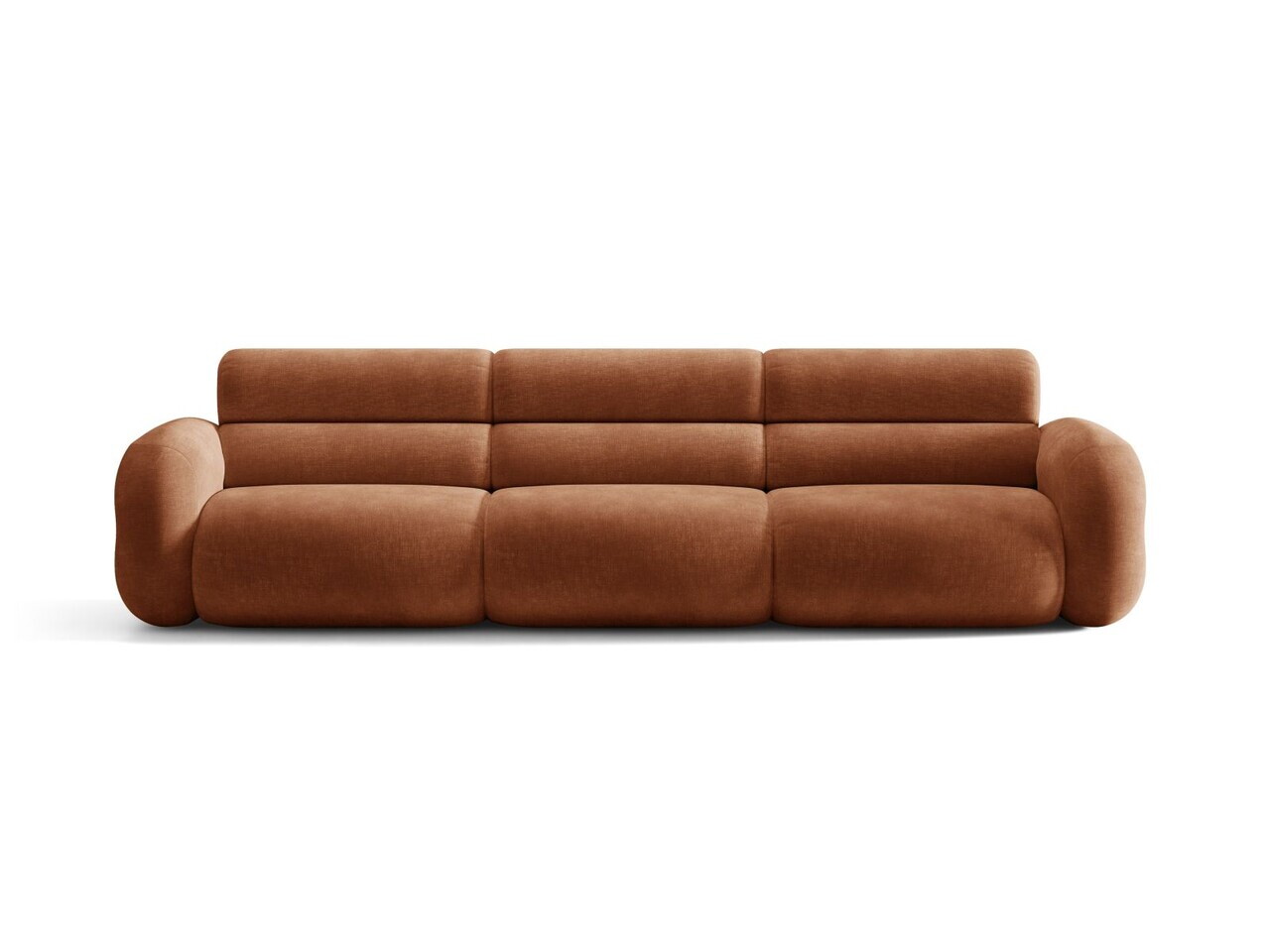 Canapea 4 locuri, Neo, Micadoni Home, 305x100x83 cm, tesatura Chenille, teracota