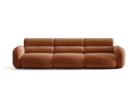 Canapea 4 locuri, Neo, Micadoni Home, 305x100x83 cm, tesatura Chenille, teracota